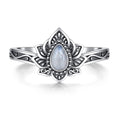 925 Sterling Silver Lotus Ring Jewelry Gifts for Women Sister