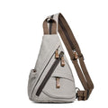 KL928 Canvas Sling Bag Small Crossbody Purse Casual Backpack for Men Women(Small Version, Leaden) - color: Medium-leaden