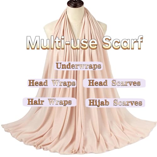 Head Wraps for Black Women, Breathable Headwrap Soft Long Hair Wraps Wide Headscarves for Locs Braids - color: Cream