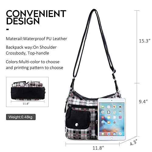 Angel Kiss Crossbody Bags for Women, Ladies Shoulder Handbags and Purses Medium Faux Leather Pocketbooks | Ladies - color: 1white/Black