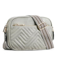 BOSTANTEN Quilted Crossbody Bags for Women Vegan Leather Purses Shoulder Handbags with Wide Strap - color: G02-grey