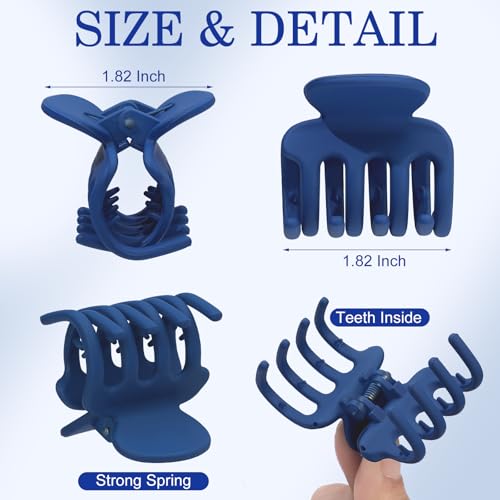 Sisiaipu 12Pcs Hair Clips for Women 1.8 Inch Small Claw Clips for Thin Hair Medium Hair Claw Clips for Thick Hair Accessories for Women Girls (Dopamine) - color: Dopamine