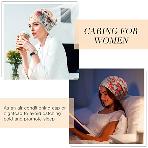 SATINIOR 5 Pieces Women's Slouchy Beanie Chemo Hat Stretch Cancer Head Wraps Sleep Head Scarf for Cancer Patient - color: Multicolor, style: Fresh Style