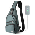AMJ Crossbody Sling Bag Men Women, Casual Shoulder Backpack, Chest Daypack Satchel for Hiking Travel - color: Green, size: Large