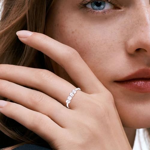 Senteria Anxiety Rings for Women Sterling Silver Rings Adjustable Stress Spinner Rings with Beads Fidget Rings for Anxiety Women - color: S925 ring-Style 1