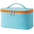 Meiyuuo Makeup Bag Large Cosmetic Bags for Women Girls Cute Travel Zipper Pouch Toiletry Organizer for Beauty Essentials Waterproof (Cyan Blue) - color: Cyan Blue