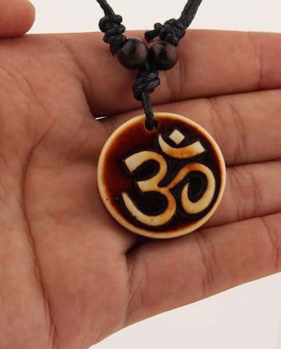 Om Necklace for Men Women,Yoga Charm Aum Ohm Sanskrit Amulet Symbol Pendant Necklace