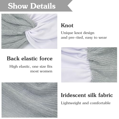 XYIYI Chemo Headwear Turban for Women, Cancer Patients Head Wrap Cover Hat for Hair Loss - color: White
