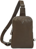 Leather Sling Bag for Women Genuine Crossbody Purse Small Trendy Cross Over Chest with Phone and Credit Card Slots (Brown Nappa) - color: Brown Nappa