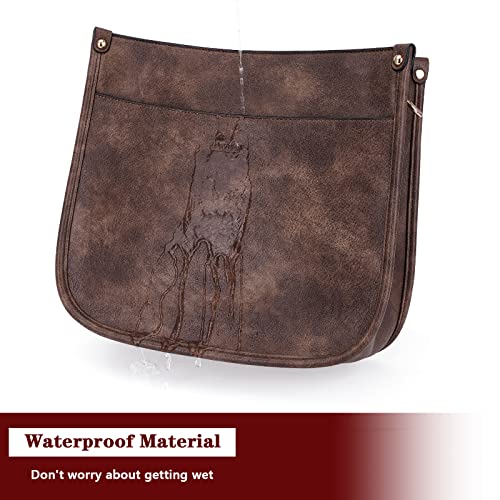 HKCLUF Crossbody Bag Purse for Women 2PCS/Set Leather Hobo Handbag Wallet Set With 2Adjustable Guitar Strap Shoulder Bag | Purse - color: A5-coffee