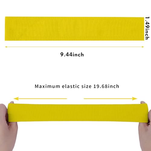 Workout Headbands Non Slip Headband Sport Headbands Sweatbands Elastic Sport Hair Bands for Sports Travel Indoor Fitness Gym - color: yellow