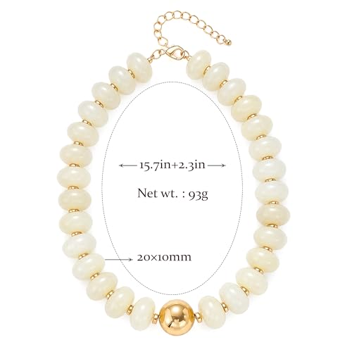Chunky Beaded Starfish Shell Necklace for Women Colorful Boho Summer Chain Choker Beach Necklace with Acrylic Beads Trendy Chunky Jewelry Gifts - color: XL008B