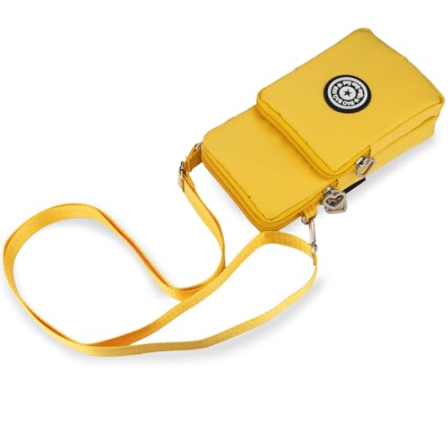 JANKS Small Crossbody Bags for Women Mini Cell Phone Purses Handbag Shoulder Bag - color: 01 Yellow