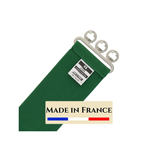 FASHIONGEN - Wide Waist Elasticated Woman Belt Made in France, GLORIA - color: Green (Silver Buckle), size: 3XL / waist size 41 to 43