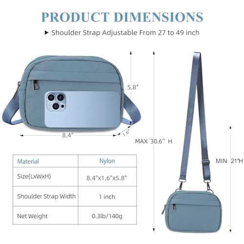MAXTOP Small Crossbody Bags for Women Belt Bag Fanny Pack with Adjustable Strap - color: Indigo Blue, style: Small Crossbody Bag