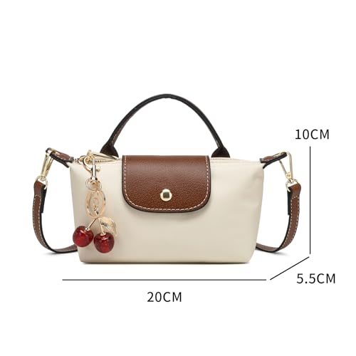 Dreubea Womens Chic Mini Bag Convertible Crossbody & Top-Handle Handbag for Everyday Elegance - color: Cream