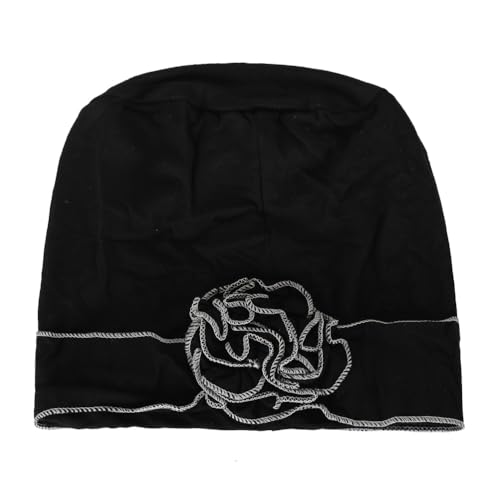 Headwrap Turbans for Women - Twist Soft Floral Solid Caps Pre Tied Chemo Beanies Headwear Hat for Cancer - color: Black Dark Gray