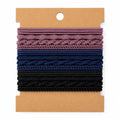 Elm City Direct 12pcs Hair Tie Bracelets, Boho Hair Ties, Hair Ties for Women, Elastic Hair Ties, Hair Bands for Ponytails (Black, Navy, Purple) - color: Black, Navy, Purple
