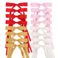 WORTL Hair Bows Clips Coquette Ribbon Bowknot with Long Tail Princess Hair Bows French Barrettes Hair Accessories for Women Girls 16PCS (red，Cream，Pink，Yellow) - color: red，Cream，Pink，Yellow