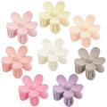 AOENJIE Flower Hair Clips 8PCS, Hair Claw Clips for Women Thick Thin Hair, Flower Claw Clips Matte Non Slip Strong Hold Hair Clips for Women Girls, Large Cute Claw Clips Big Hair Jaw Clips 8 Colors - color: Pink, Coffee, Light Pink, Rose Red, Beige, White