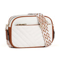 TANTOMI Small Crossbody Bags for Women Trendy, Cell Phone Purses Wallet with 4 Card Slots, Small Purses with Adjustable Strap - color: White/Light Brown