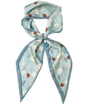 kcctoo 59” Long Silk Like Head Scarf Women's Fashion Square Neck Satin Scarfs for Bag Hair Scarves Gift 59 * 5.9” - color: E1 Little Daisy Light Green 59" X 5.9"