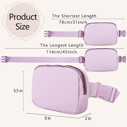 VOROLO Fanny Pack For Women And Men Crossbody Bag Belt Bag with Adjustable Strap Graduation Gifts Light Purple - color: Light Purple, style: 1 Pack Fanny Pack