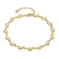 LOYATA Dainty Ankle Bracelet,14K Gold Plated Tiny Bead Anklet Dainty White Cubic Zirconia Cross Tassel Foot Chain Cute Lucky Moon Evil Eye Foot Jewelry Boho Anklets for Women - color: Elephant