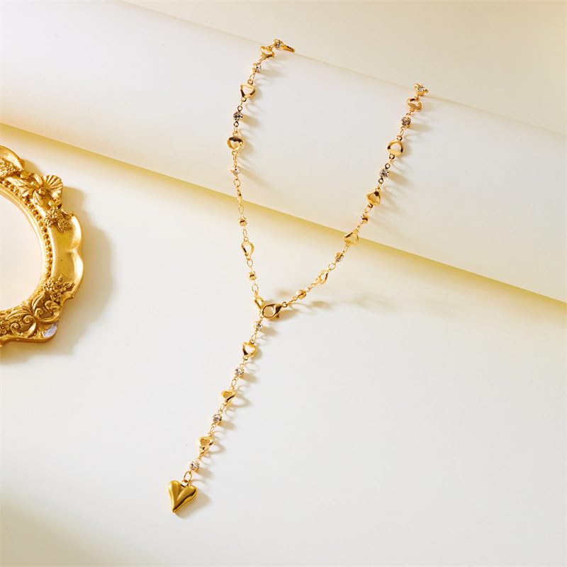 Long Gold Necklace for Women Jewelry fall fashion jewelry womens fashion - color: D-Versatile heart-shaped pendant necklace