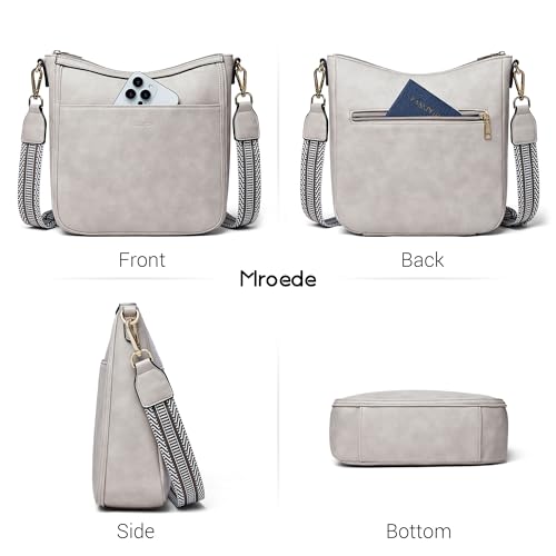 Crossbody Bags for Women Crossbody Purse for Women Vegan Leather Hobo Purses Shoulder Handbags for Daily Travel Work - color: 2-1 Grey
