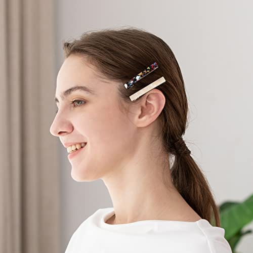 Cobahom 12 Pack Thick Hair Duckbill Metal Duck Teeth Hair Clips for Women - Chic Tortoise Shell Hair Pins in Red, White, Blue, and Pink (2.36 Inch) - color: 12 Pcs 2.36 Inch White&Red&Blue&Pink