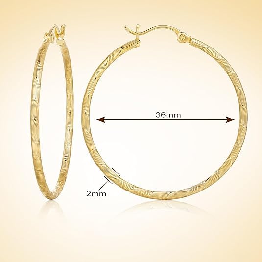 Hoop Earring for Women, Large Earrings, Radiant Earrings for Women, Eye-catching Thin Earring large hoops (gold)