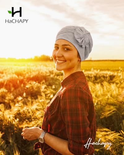 Chemo Headwear for Women Cancer Patients Lightweight Head Coverings for Hair Loss Seasonal - color: Light Heather Grey