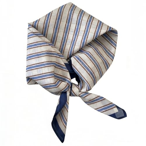 21 x 21 Inch Cotton Bandana for Women and Men,Soft Breathable Head Scarf, Multi-purpose Headband, Hair Scarf - color: Stripe White-un05
