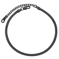 ChainsHouse Ankle Bracelets for Women, Stainless Steel Chain Anklets Waterproof, Women Summer Beach Jewelry Gift, Come with Box - color: 09. 3mm-Herringbone-Black