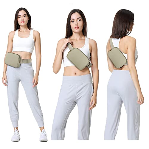 VOROLO Fanny Pack For Women And Men Crossbody Bag Belt Bag with Adjustable Strap Graduation Gifts Wood Grey - color: Wood Grey, style: 1 Pack Fanny Pack