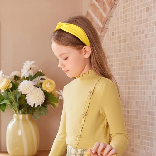 Yellow Knotted Headband Knot Hair Bands Fashion Elegant Hair Accessories for Women Girls Fall Thanksgiving Birthday Wedding Party Supplies - color: Yellow