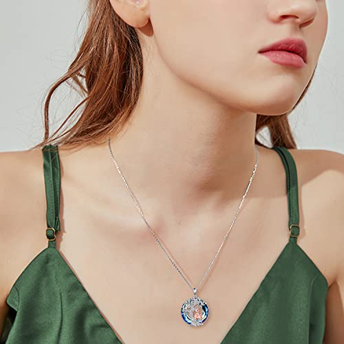 YFN Tree of Life Necklace Sterling Silver Crystal Jewelry Graduation Birthday Gifts for Women - color: Guitar