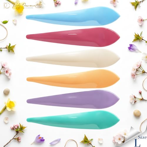 RC ROCHE 6 Pcs Duck Bill Alligator Hair Clips for Women Sectioning Flat Claw Long Thick Hair Inner Teeth Curved Styling Jaw Strong Secure Grip Salon, Large Pastel Multicolor - color: (Large) Pastel