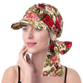 XYIYI Chemo Headwear for Womens Cancer Patients, Head Scarf Chemotherapy Headwraps Hat - color: Beige Flower