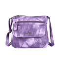 Angelkiss Small Womens Crossbody Bag Leather Shoulder Purse for Women Hobo Bag with Adjustable Shoulder Strap - color: 1-purple