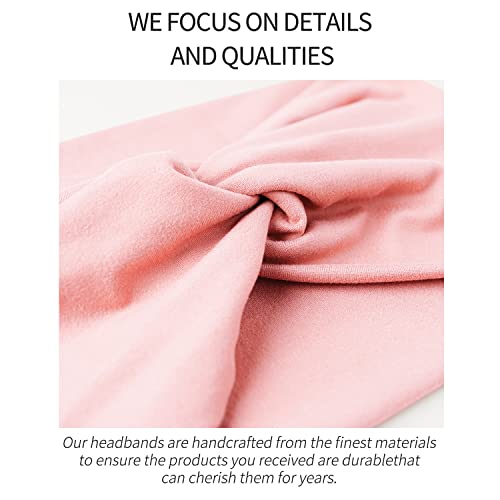 Jesries 10 PCS Women Headbands African Wide Hair Wrap Extra Turban Head Bands for Lady Large Sport Workout Stretch Non-slip Big Hair Bands - color: Brown