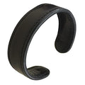 Mens Genuine Leather Bracelet - Handmade Adjustable Leather Cuff Bracelet punk Style leather wrap Wristband for Men - color: C-Cuff Black