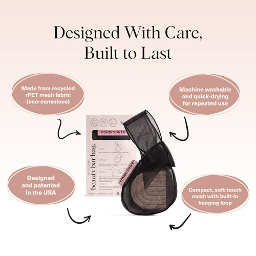 Kitsch Bar Soap Saver Pouch – Patented Mesh Soap Bag for Shampoo and Conditioner Bars - Extends Use & Prevents Soggy Mess - Recycled Beauty Bar Bag, Eco-Friendly - Black - color: Black