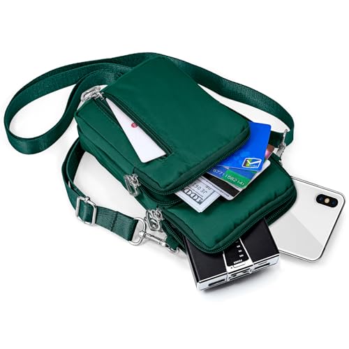 BIAOTIE Lightweight Small Crossbody bags Cell Phone Purses Travel Pouch Shoulder Bag for Women - color: Dark Green