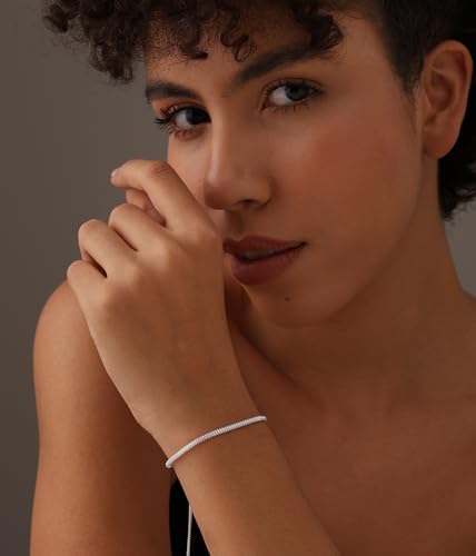 LeCalla 925 Sterling Silver Bracelets for Women | Italian Handmade Adjustable Sliding Bolo Bracelet Jewelry | Lightweight Adjustable Silver Chain Bracelet for Women | Hypoallergenic Jewelry Gifts - style: Cross Charm