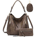 lapsting Hobo Bags for Women Handbags Purse Ladies Boho Shoulder Bag Crossbody Purses Faux Leather - color: B - 15.2inch Coffee - Gold Hardware