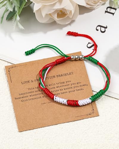 Iran Bracelet for Men Women Country Flag Color Wrist Wrap Bracelet Boho Green White and Red Patriotic String Thread Bracelets Iranian Protection and Lucky Jewelry Accessories - color: A1:iran bracelet