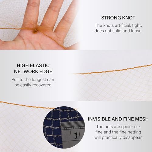80Pcs Hair Nets for Dance Buns Nets for Ballet Girls Invisible Hair Nets, Hair Pins & Bun Covers for Secure Dance Styles 30Pcs 12Inch Light Brown Nets and 50Pcs Pins Ballet Bun Kit - color: Light Brown, size: 12 Inch