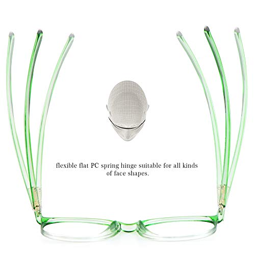 LifeArt Round Blue Light Blocking Glasses, Computer Glasses, Gaming Glasses, TV Glasses for Women Men (Clear Green, No Magnification) - color: 16_days_clear Green, size: +0.00(No Magnification)